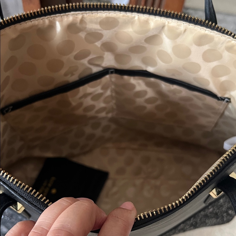 kate spade black glitter bottom dome satchel - Picture 3 of 8